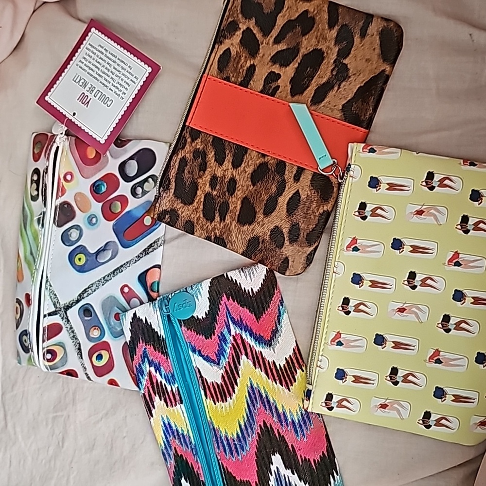 Set of 4 Ipsy Makeup Bags